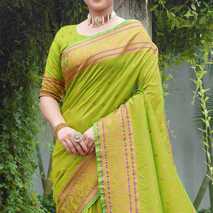 green-woven-paithani-art-silk-saree-7