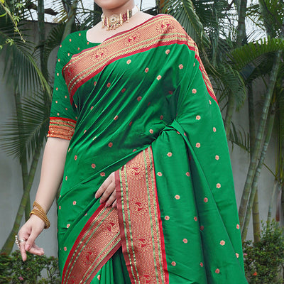 green-woven-paithani-art-silk-saree-1