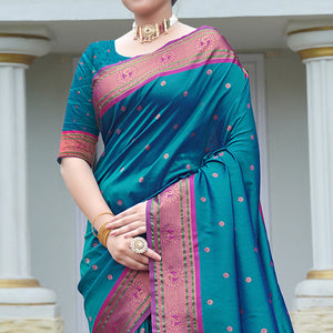 Morpich Woven Paithani Art Silk Saree