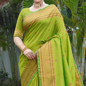 green-woven-paithani-art-silk-saree-2