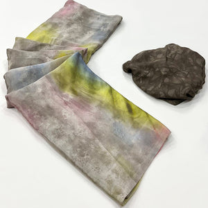 Grey Printed Crepe Silk Saree