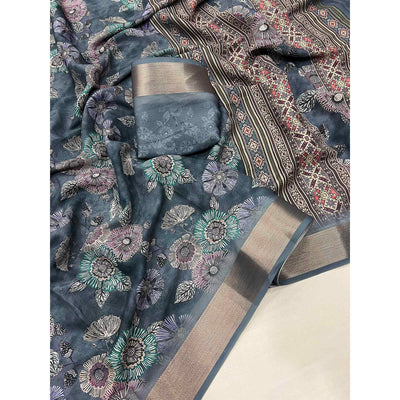 grey-floral-digital-printed-moss-georgette-saree-with-zari-border-2