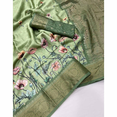 green-floral-woven-with-digital-printed-satin-saree