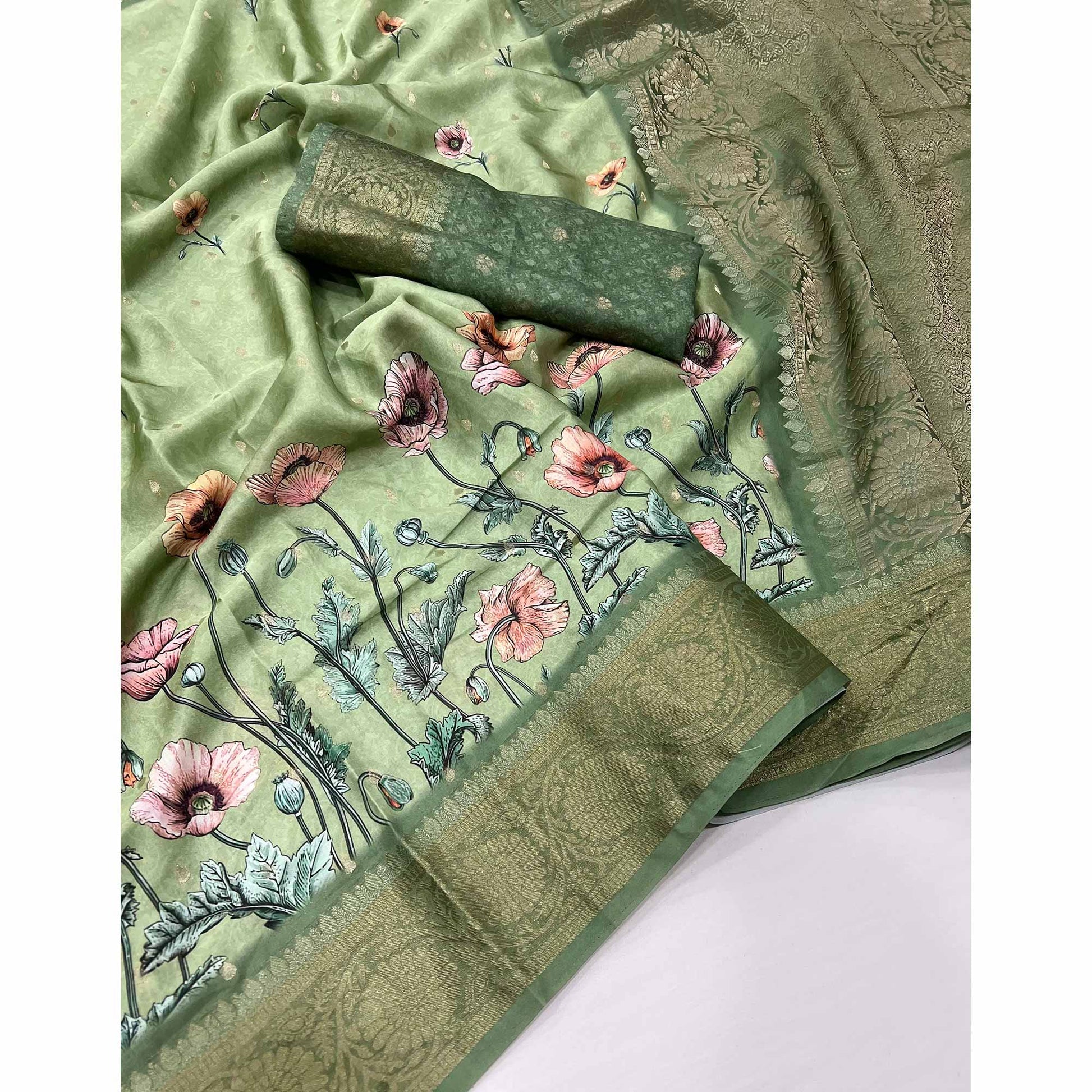 green-floral-woven-with-digital-printed-satin-saree