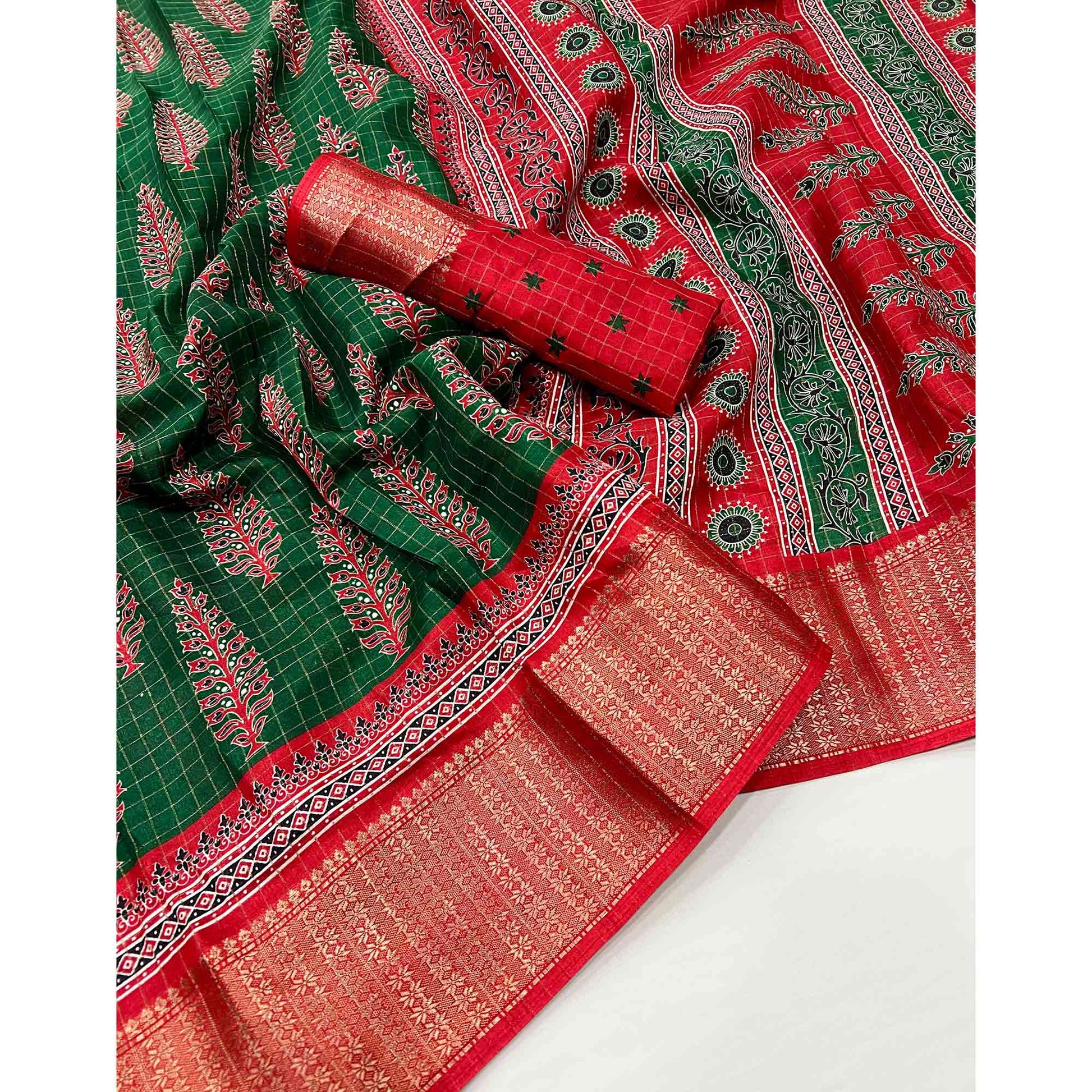 green-zari-woven-with-printed-dola-silk-saree-3