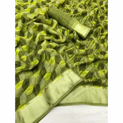 green-geometric-printed-cotton-blend-saree-19