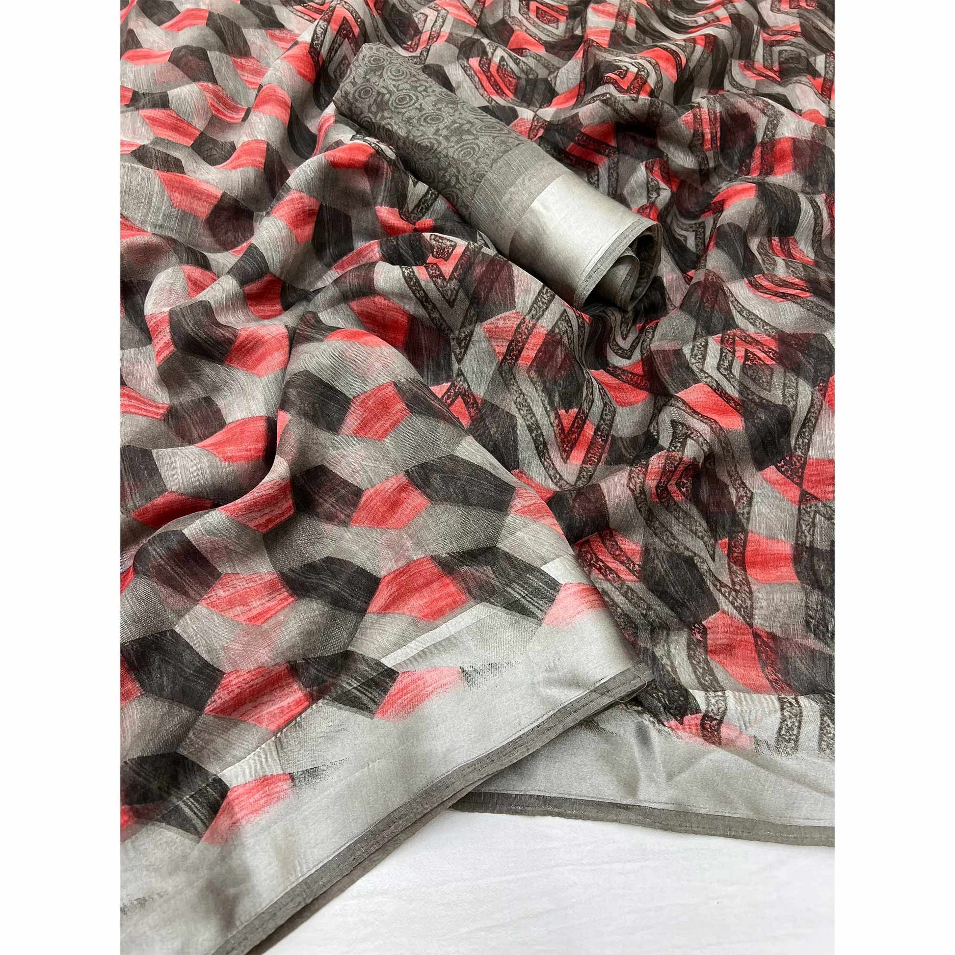 grey-gajari-geometric-printed-cotton-blend-saree