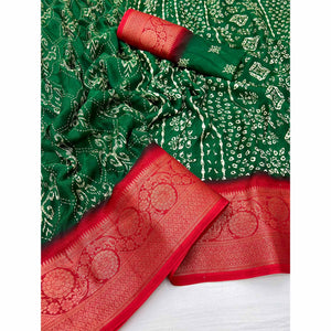 green-digital-printed-georgette-saree-with-jacquard-border