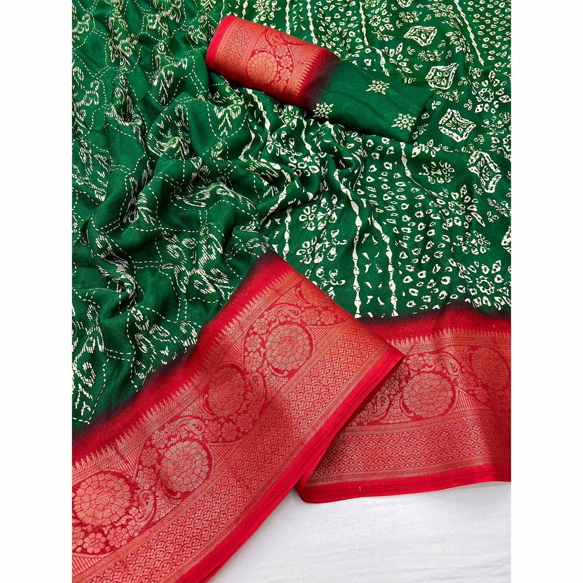 green-digital-printed-georgette-saree-with-jacquard-border
