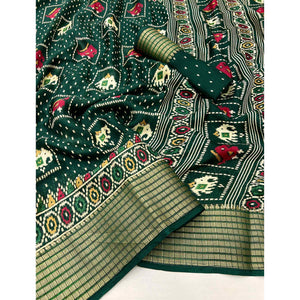 green-printed-georgette-saree-with-woven-border-37