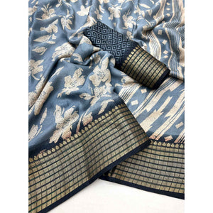 grey-floral-printed-georgette-saree-with-woven-border-39