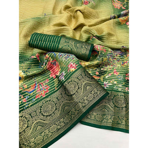 green-yellow-floral-woven-with-printed-georgette-saree-31