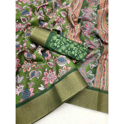 green-floral-printed-cotton-silk-saree-with-woven-border-34