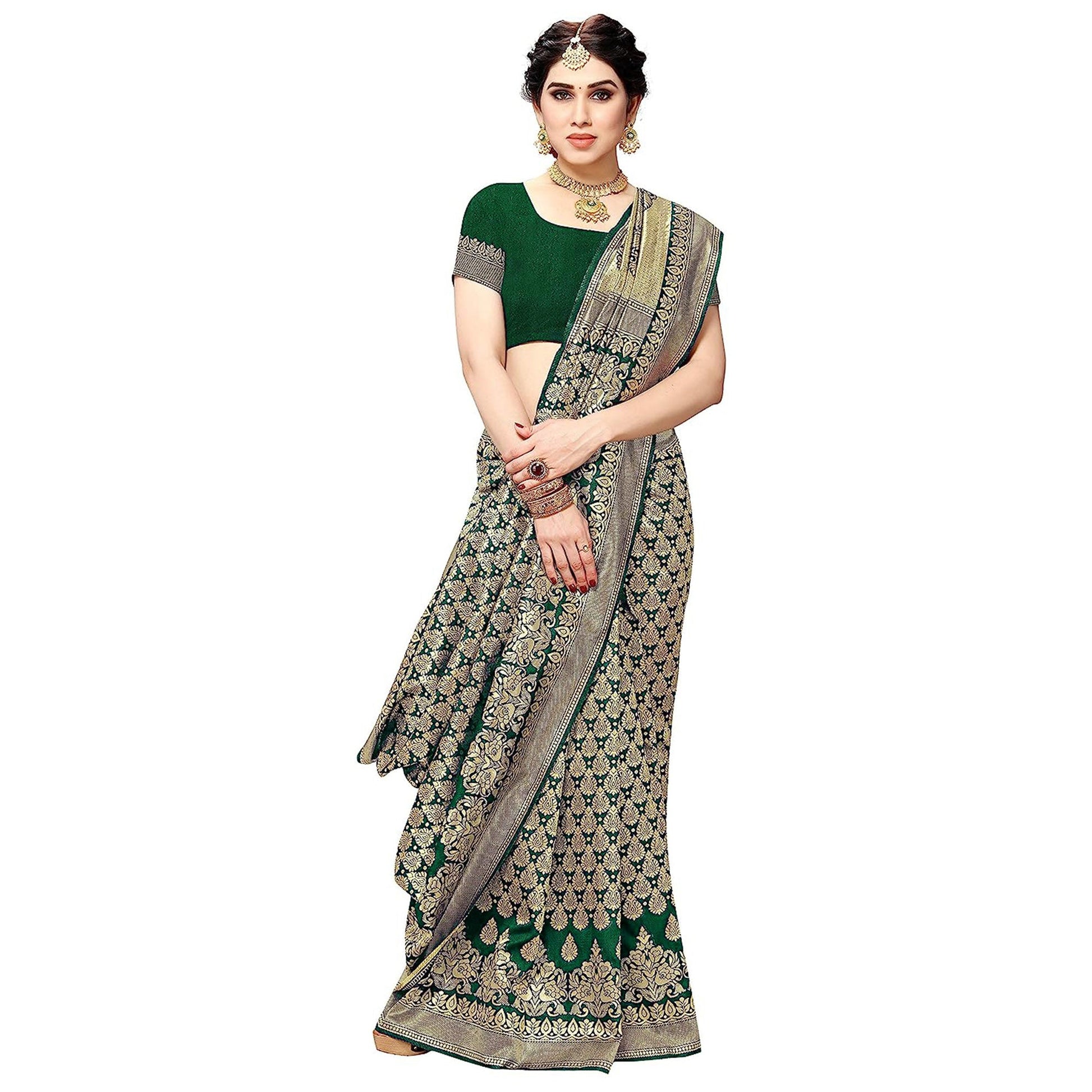 green-woven-art-silk-saree-14