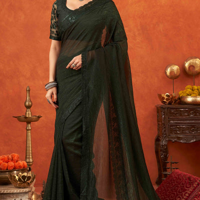 green-embroidered-crunchy-soft-net-saree-with-embellished-border