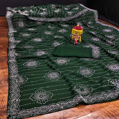 green-floral-swarovski-work-georgette-saree