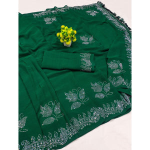 green-floral-swarovski-work-georegette-saree-with-tassels