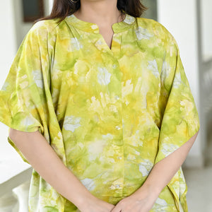 green-floral-foil-printed-rayon-kaftan
