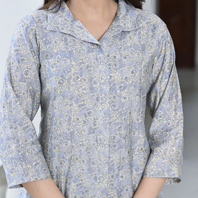 grey-floral-printed-chanderi-co-ord-set