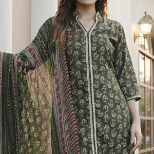 green-floral-foil-printed-modal-suit