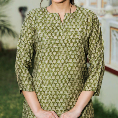 green-floral-printed-modal-top