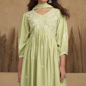 green-lucknowi-embroidered-rayon-alia-cut-suit