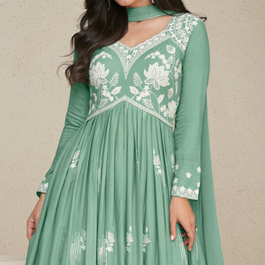 green-lucknowi-embroidered-rayon-palazzo-suit-1
