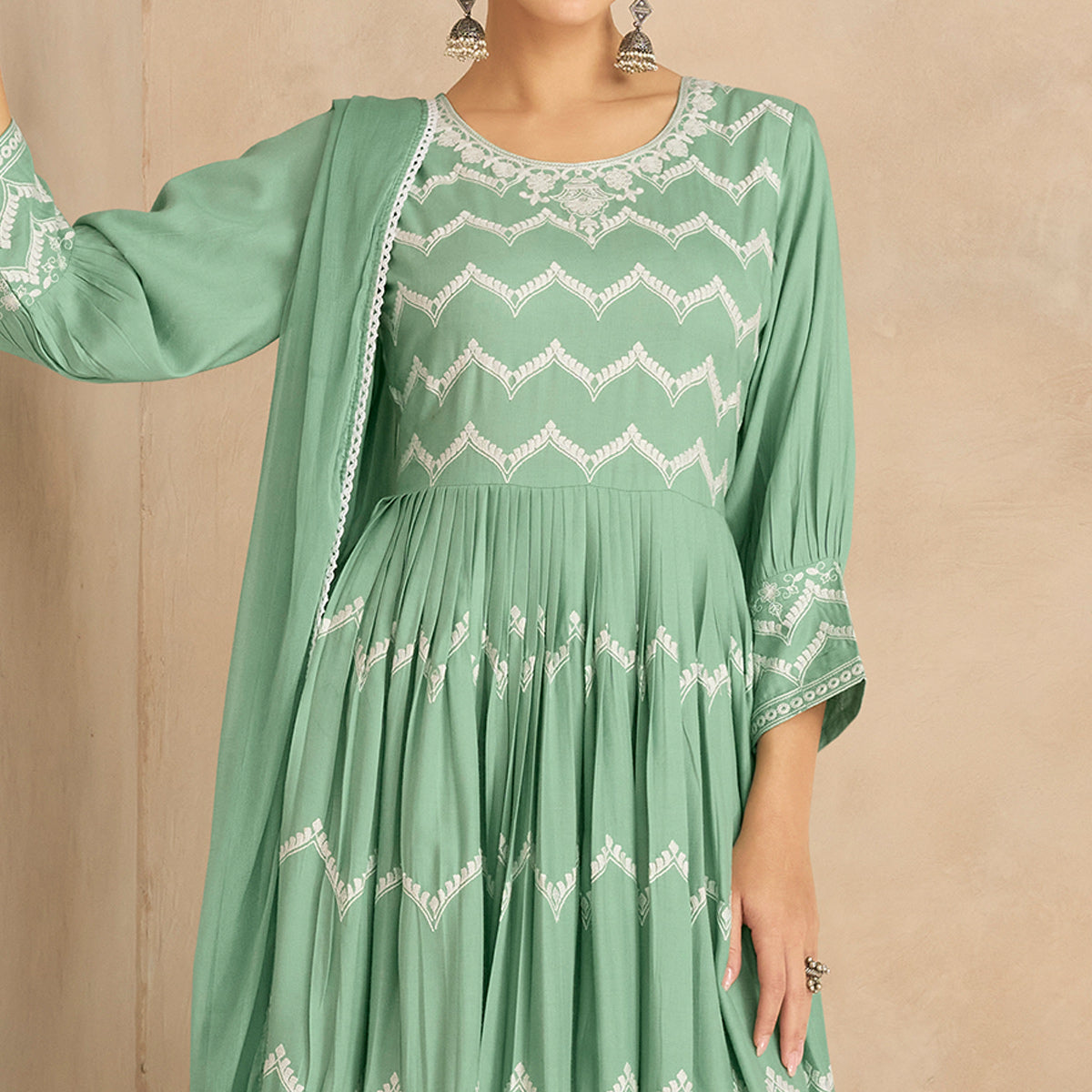 green-floral-embroidered-rayon-palazzo-suit