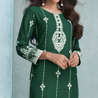 green-lucknowi-embroidered-rayon-kurti-3