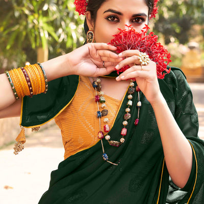 green-woven-georgette-saree-with-tassels-6