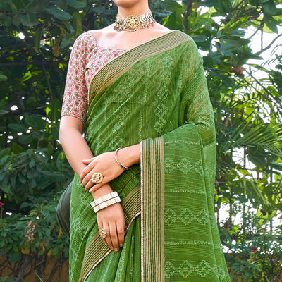green-printed-chiffon-saree-13