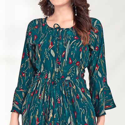 Morpich Foil Printed Rayon Co Ord Set