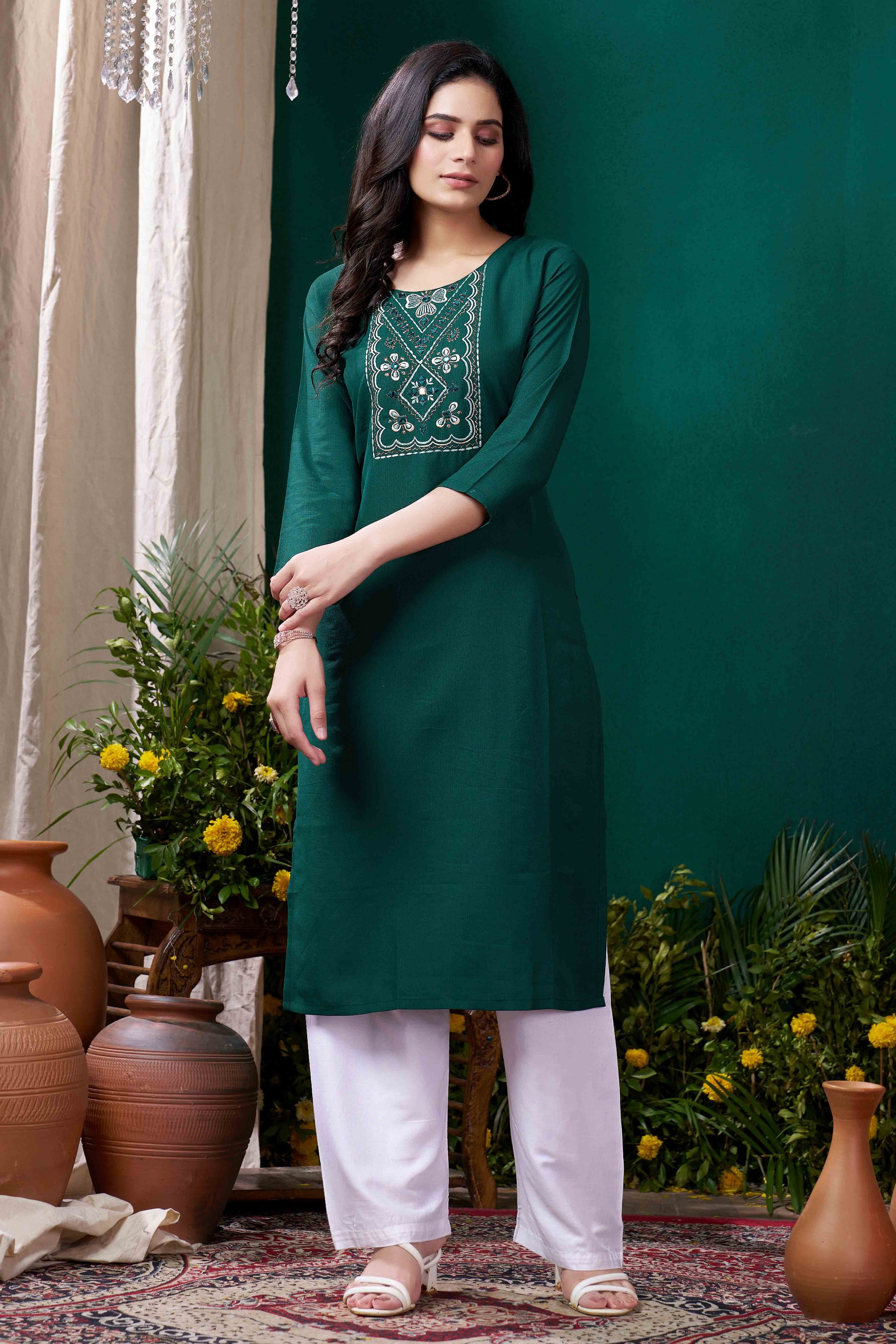 green-yoke-embroidered-pure-cotton-straight-kurti-2