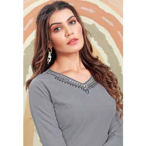 grey-mirror-embroidered-cotton-blend-kurti