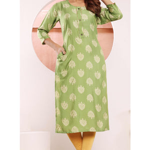 green-floral-foil-printed-muslin-viscose-kurti