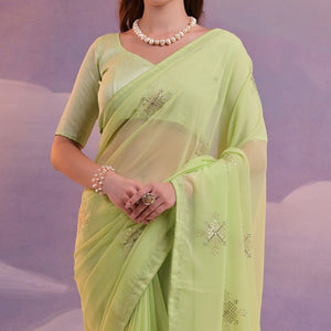 green-sequins-embroidered-georgette-saree-8