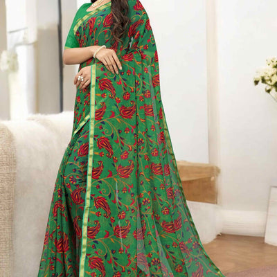 green-printed-chiffon-saree-with-lace-border-9