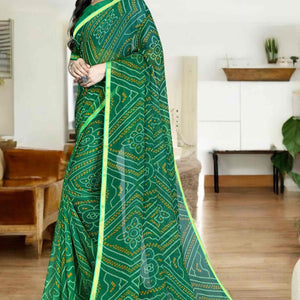 green-bandhani-printed-chiffon-saree-with-lace-border-10