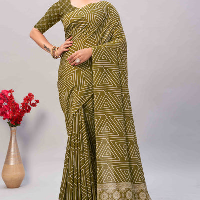 green-ajrakh-printed-cotton-blend-saree-19