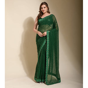green-sequins-embroidered-georgette-saree-4