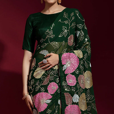 green-floral-sequins-embroidered-georgette-saree