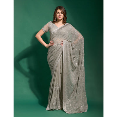 grey-floral-embroidered-georgette-saree