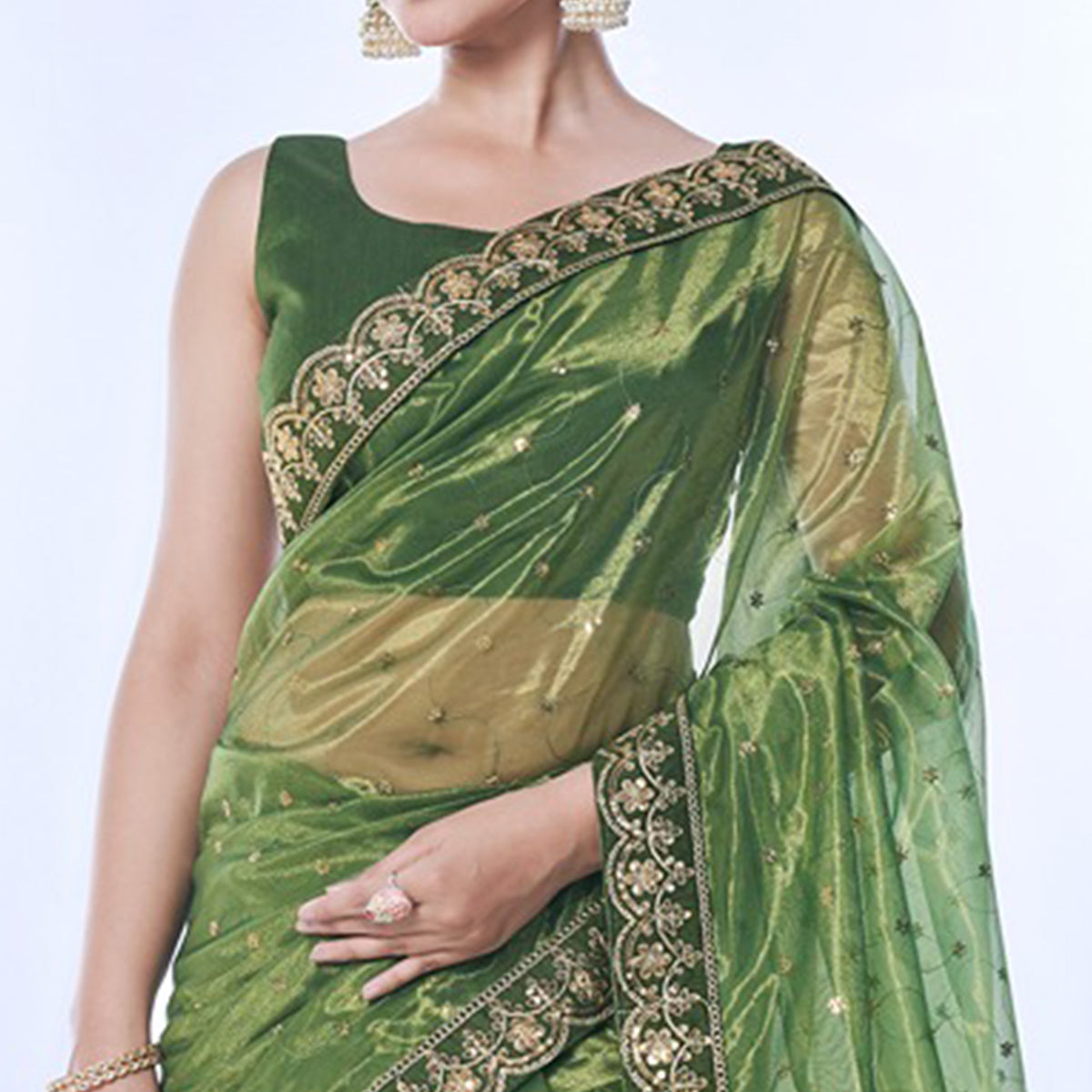 green-sequins-embroidered-net-saree