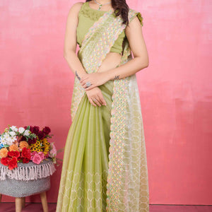 green-floral-sequins-embroidered-mulberry-silk-saree