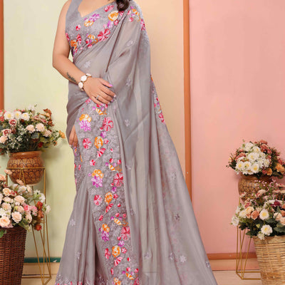 grey-floral-embroidered-organza-saree-8