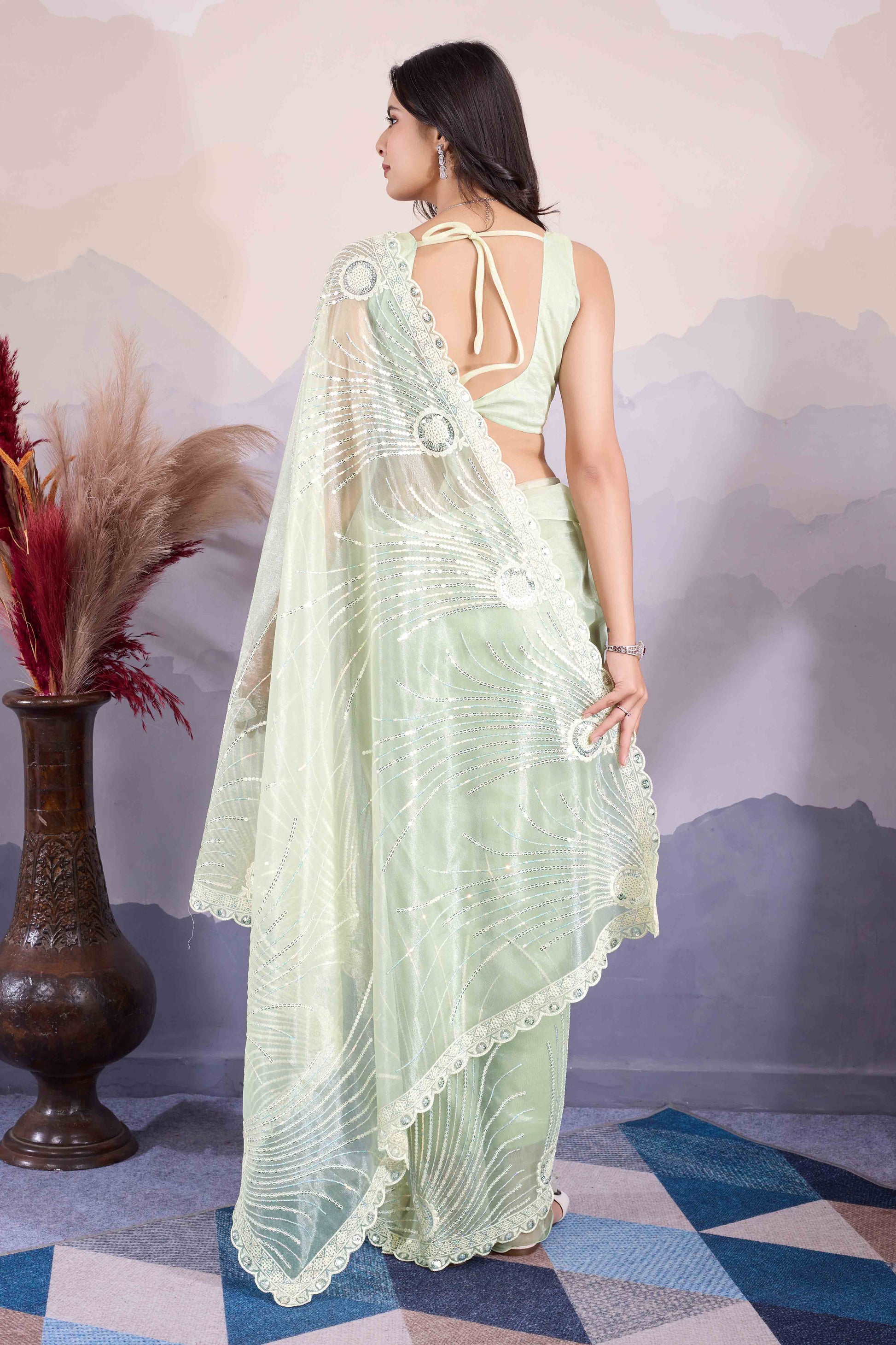green-sequins-embroidered-twill-net-saree-15