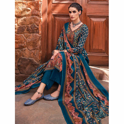 Morpich Floral Digital Printed Pashmina Salwar Suit