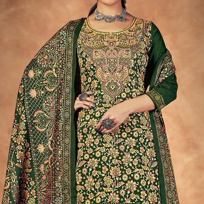 green-floral-printed-pashmina-woolen-suit