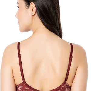 Smooth Charm Padded Non-Wired T-Shirt Bra - Filigree Print