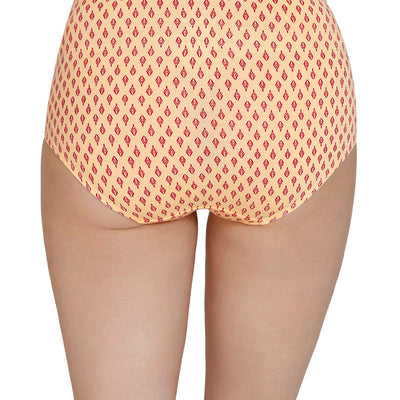 Inner Elastic Print High Rise Full Brief Panties (Pack of 3)